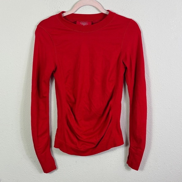 Athleta wool blend long sleeve red top size XS - Picture 2 of 8
